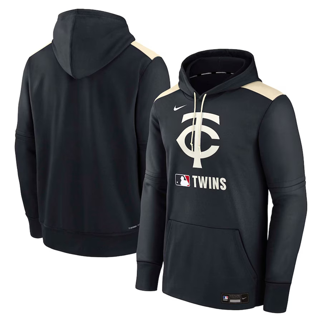 Men's Minnesota Twins Navy Collection Performance Pullover Hoodie
